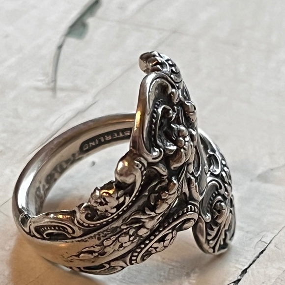 Vintage Wallace Sterling Spoon Ring - Picture 7 of 8